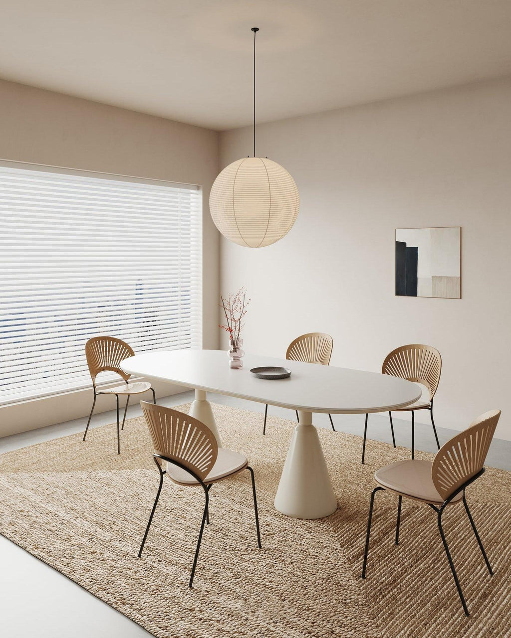 Solara Suspension Bambou Papier Washi Ronde - Neutralighting