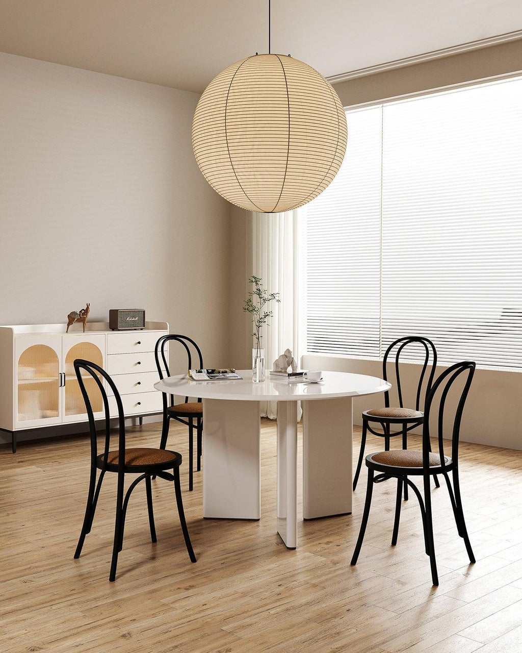 Solara Suspension Bambou Papier Washi Ronde - Neutralighting