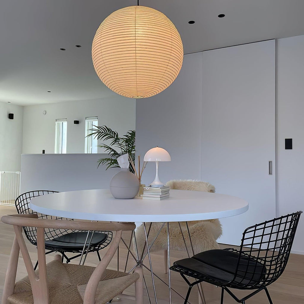 Solara Suspension Bambou Papier Washi Ronde - Neutralighting