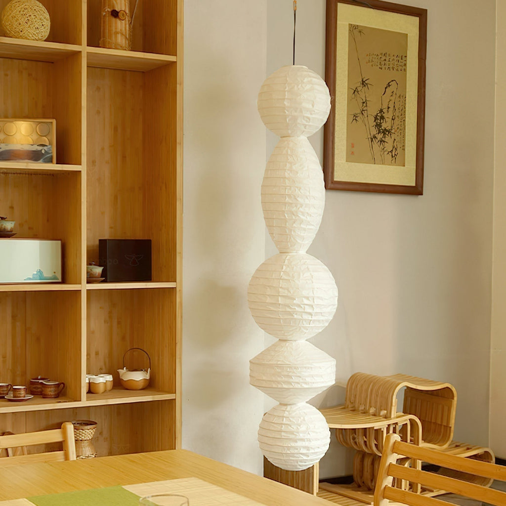 Nami Suspension lanterne en papier style wabi-sabi - Neutralighting