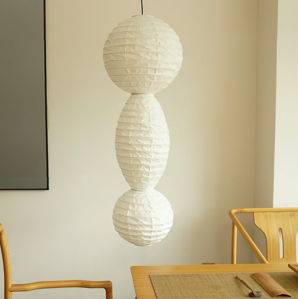 Nami Suspension lanterne en papier style wabi-sabi - Neutralighting