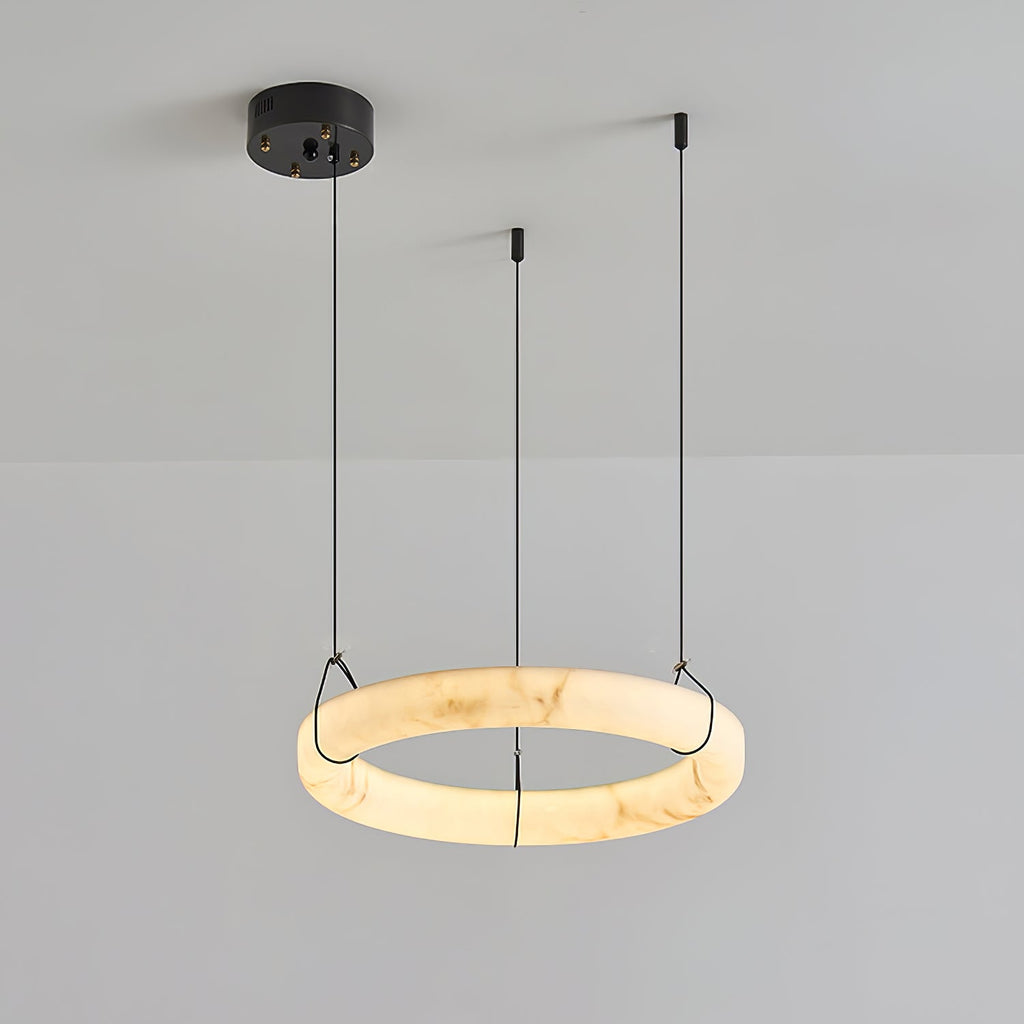 Aureon Chandelier de Luxe en Albâtre Blanc - Neutralighting