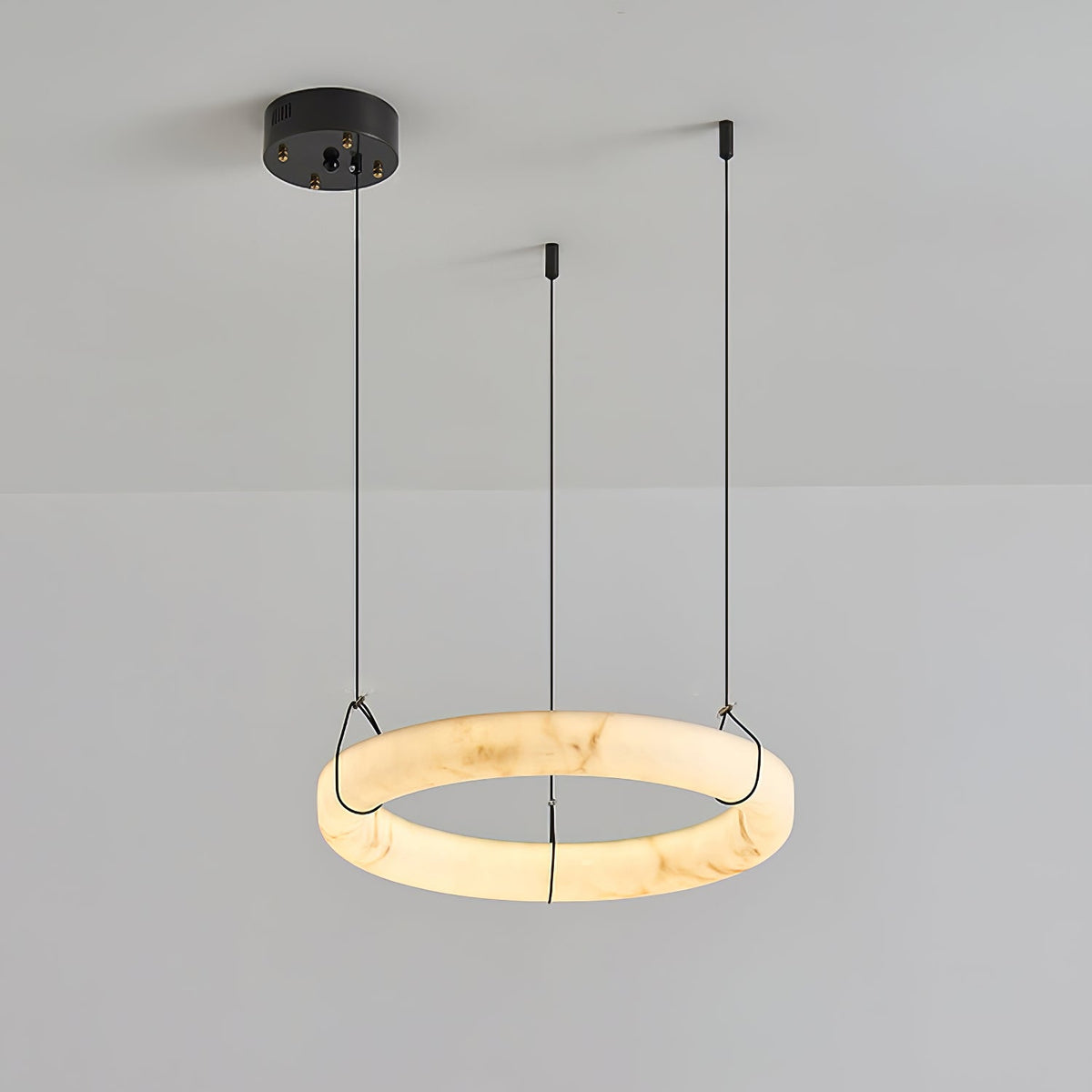 Aureon Chandelier de Luxe en Albâtre Blanc - Neutralighting