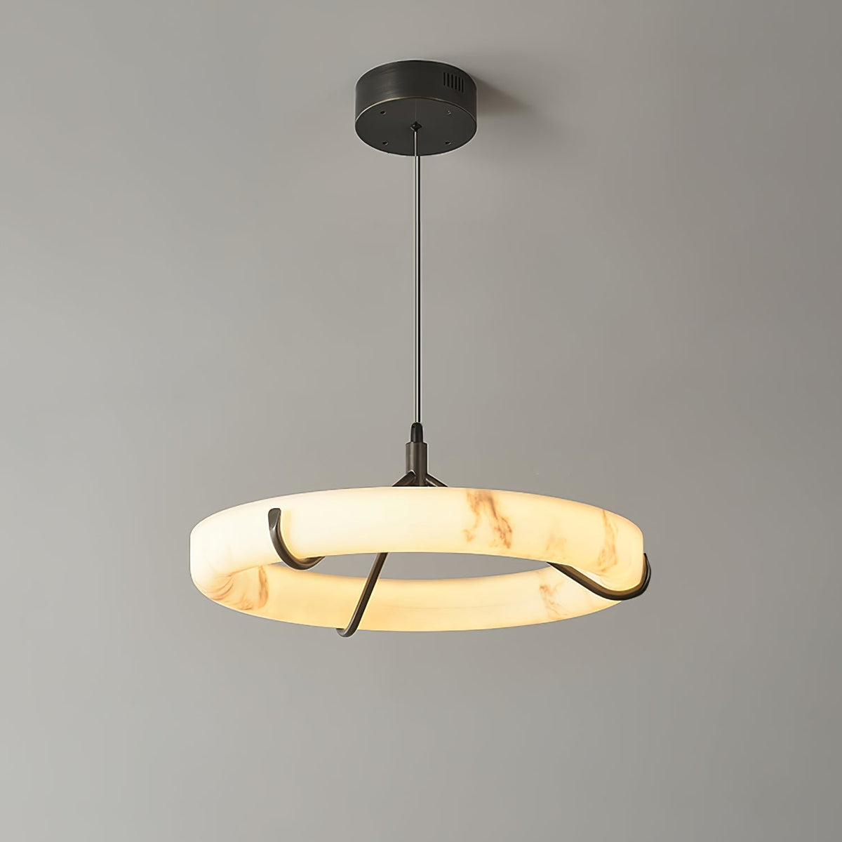 Aureon Chandelier de Luxe en Albâtre Blanc - Neutralighting