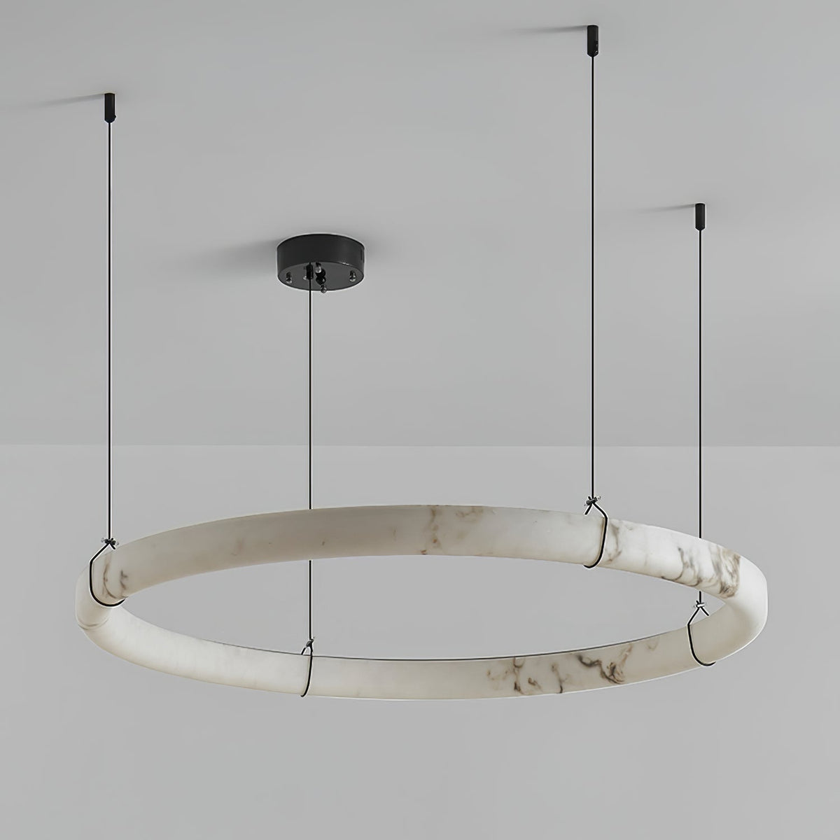 Aureon Chandelier de Luxe en Albâtre Blanc - Neutralighting