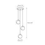 Gloruvye Lustre Métal Boules Moderne en Grappes - Neutralighting