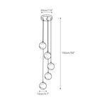 Gloruvye Lustre Métal Boules Moderne en Grappes - Neutralighting