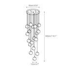 Gloruvye Lustre Métal Boules Moderne en Grappes - Neutralighting