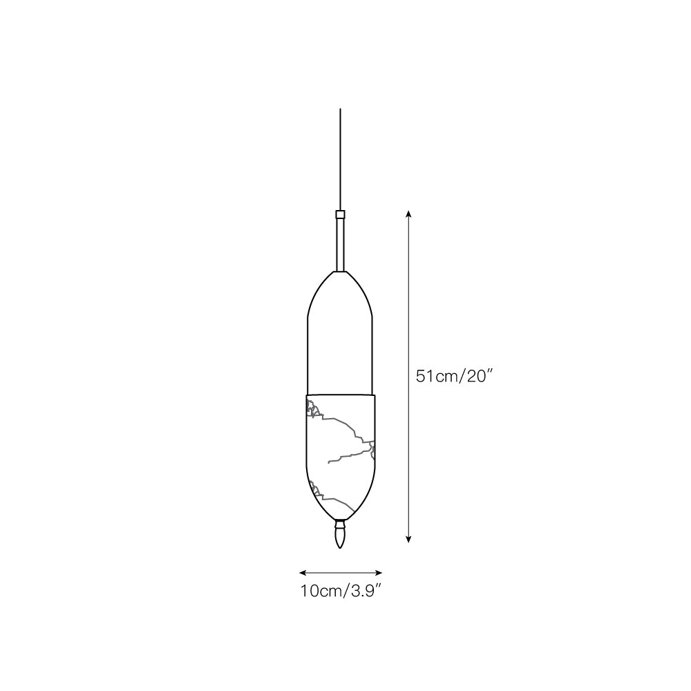 Himinuvye Suspension Laiton Bolus Minimaliste - Neutralighting