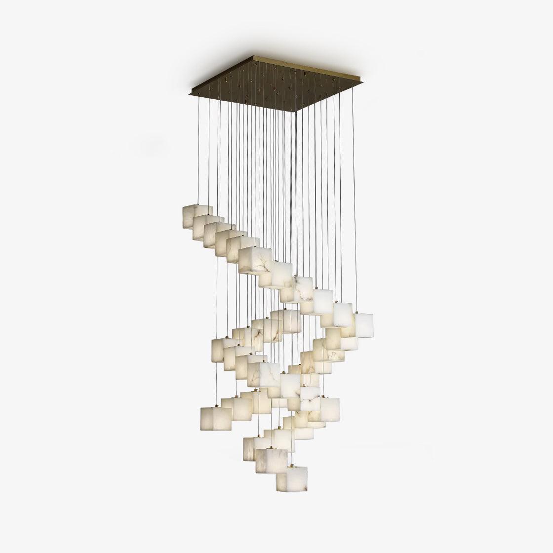 Eurraeel Chandelier Spiral en Albâtre - Neutralighting