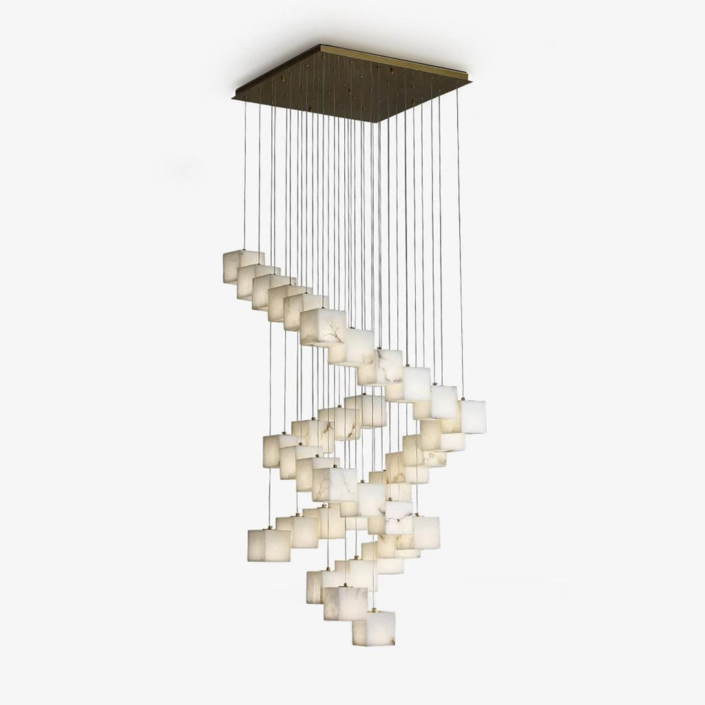 Eurraeel Chandelier Spiral en Albâtre - Neutralighting