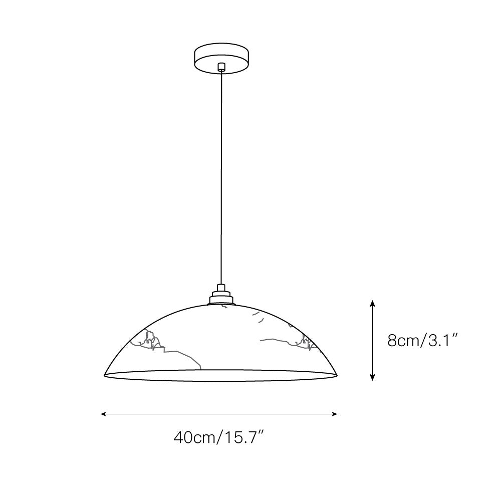 Ljomuvyd Suspension Métal Dôme Créativité Salon - Neutralighting