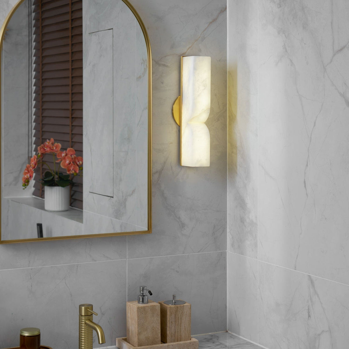 Lunaris Lampe Murale Rectangulaire en Albâtre - Neutralighting