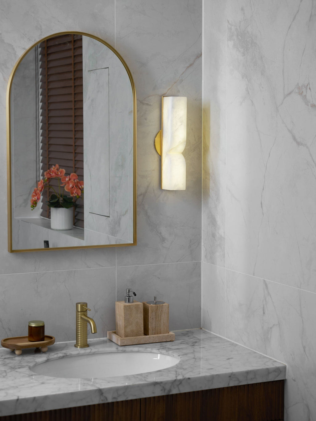 Lunaris Lampe Murale Rectangulaire en Albâtre - Neutralighting