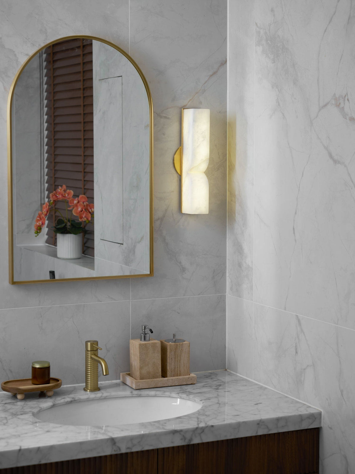 Lunaris Lampe Murale Rectangulaire en Albâtre - Neutralighting