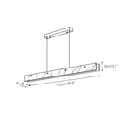 Ljomuvye Suspension Métal Linéaire Moderne LED Salon - Neutralighting