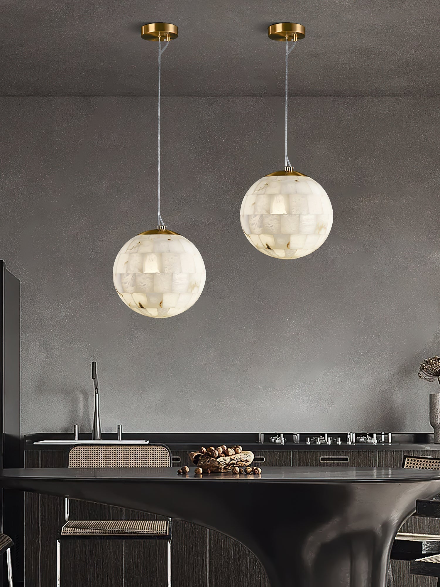 Fljotuvye Suspension en Alabastre Boule Moderne - Neutralighting