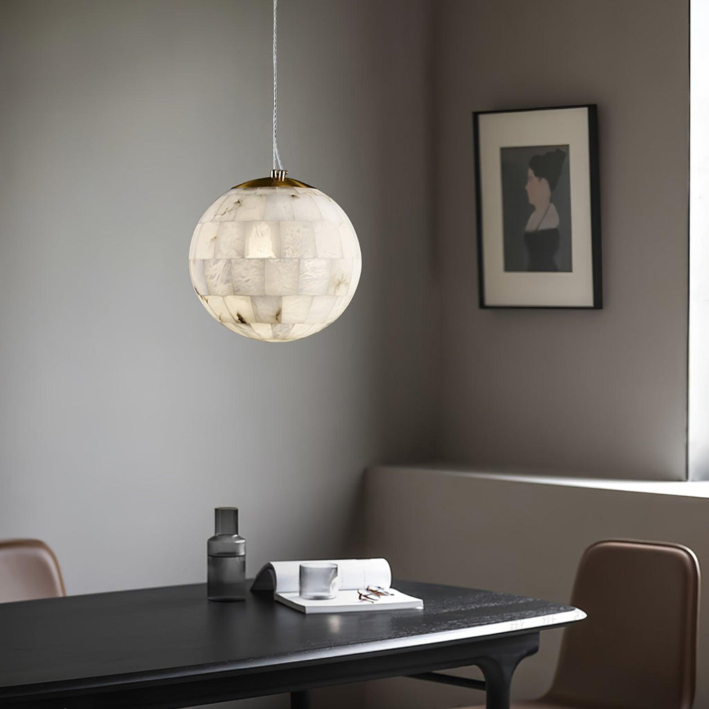 Isolde Albâtre Globe Pendentif Lumière - Neutralighting