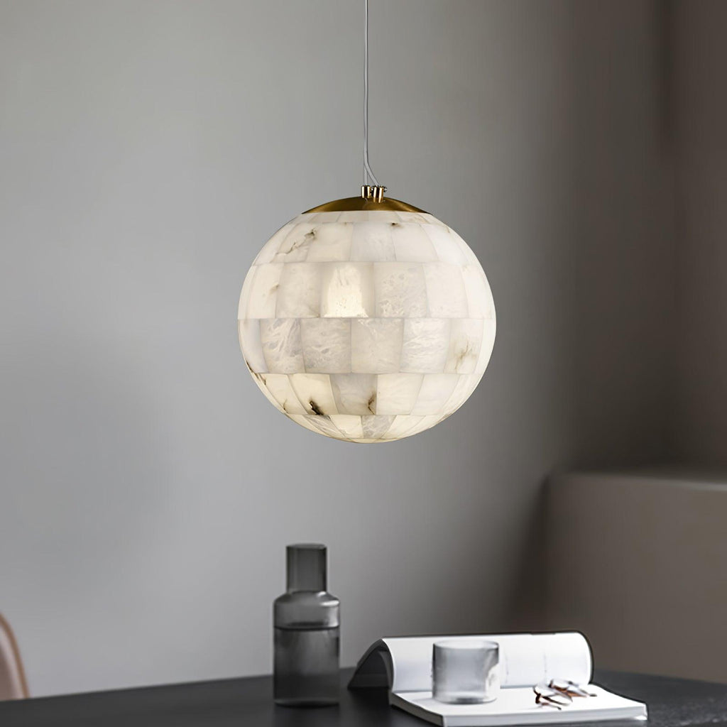 Isolde Albâtre Globe Pendentif Lumière - Neutralighting