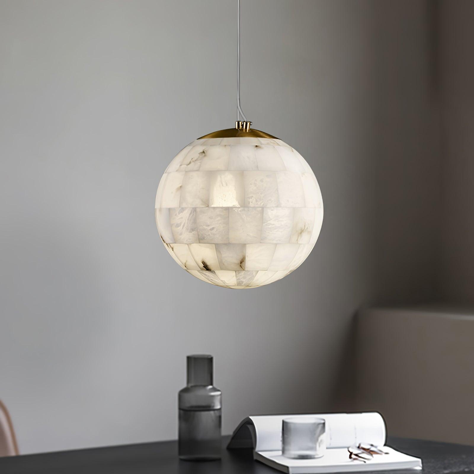 Isolde Albâtre Globe Pendentif Lumière - Neutralighting