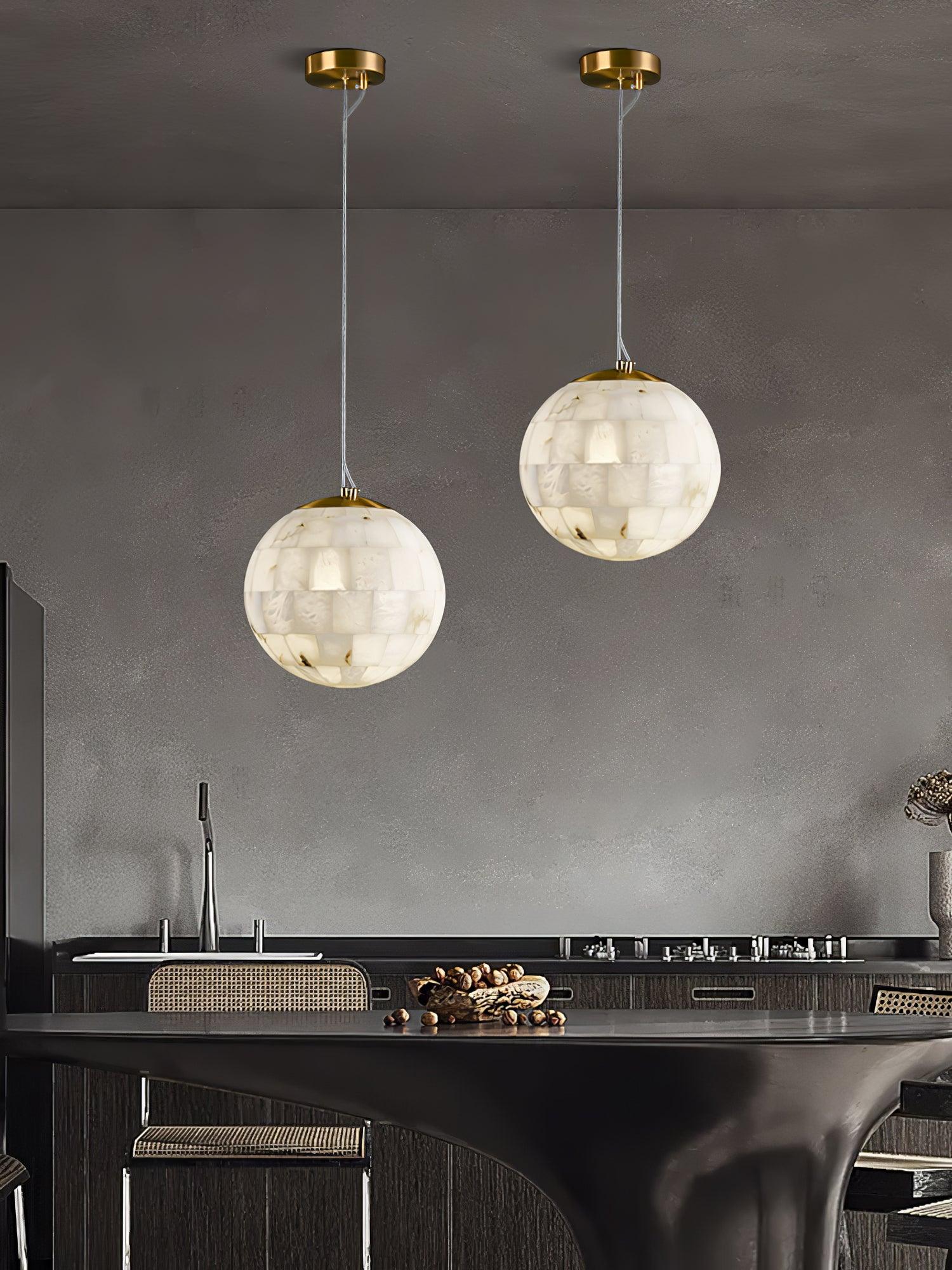 Isolde Albâtre Globe Pendentif Lumière - Neutralighting