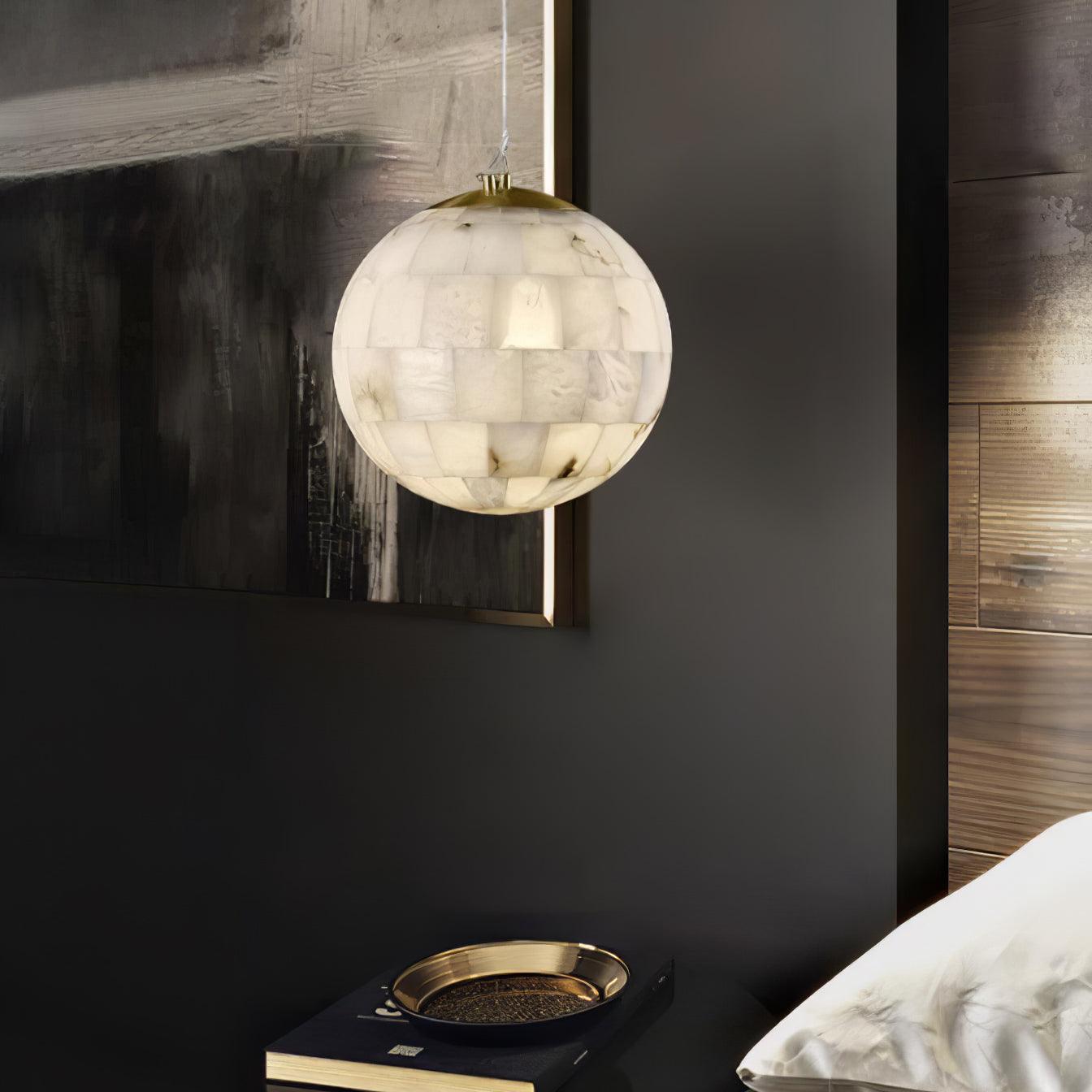 Isolde Albâtre Globe Pendentif Lumière - Neutralighting