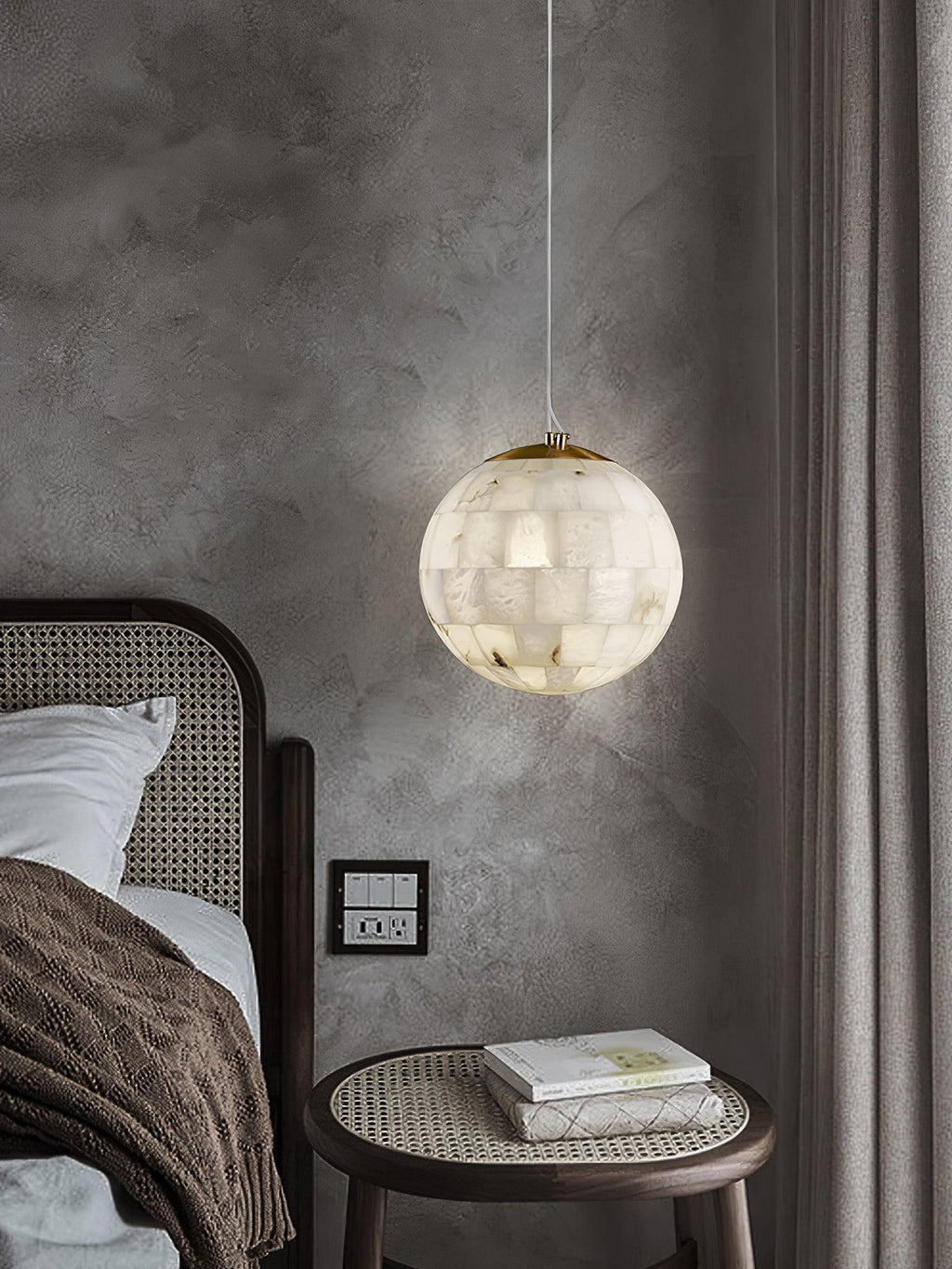 Isolde Albâtre Globe Pendentif Lumière - Neutralighting