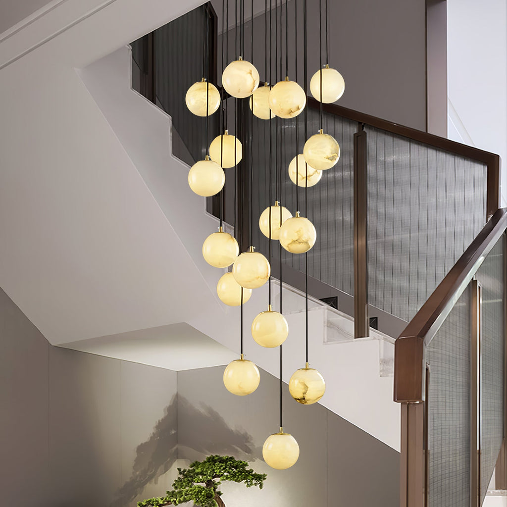 Gloruvye Lustre Métal Boules Moderne en Grappes - Neutralighting