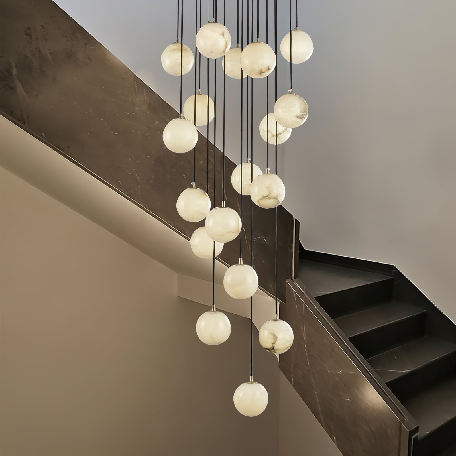 Gloruvye Lustre Métal Boules Moderne en Grappes - Neutralighting