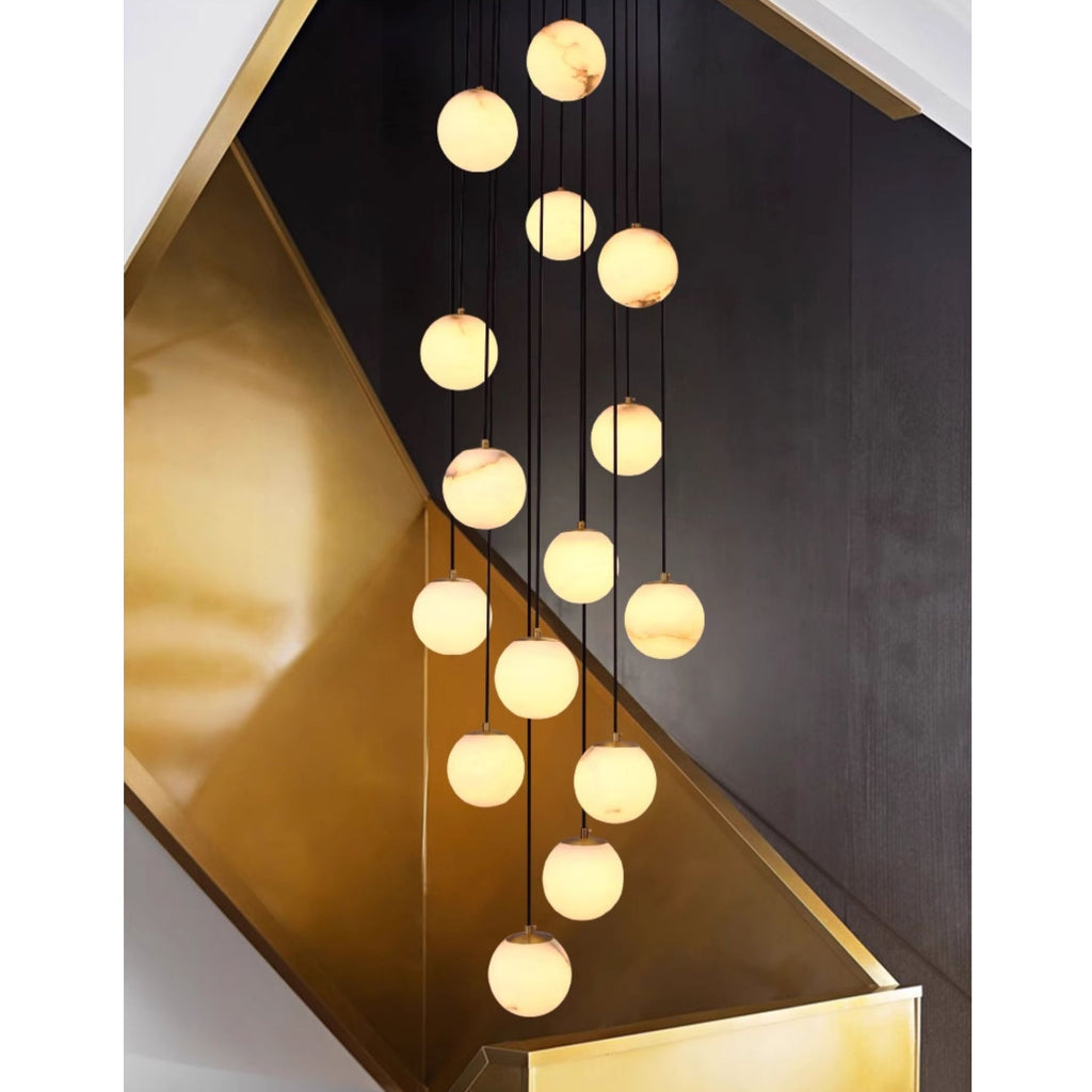 Gloruvye Lustre Métal Boules Moderne en Grappes - Neutralighting