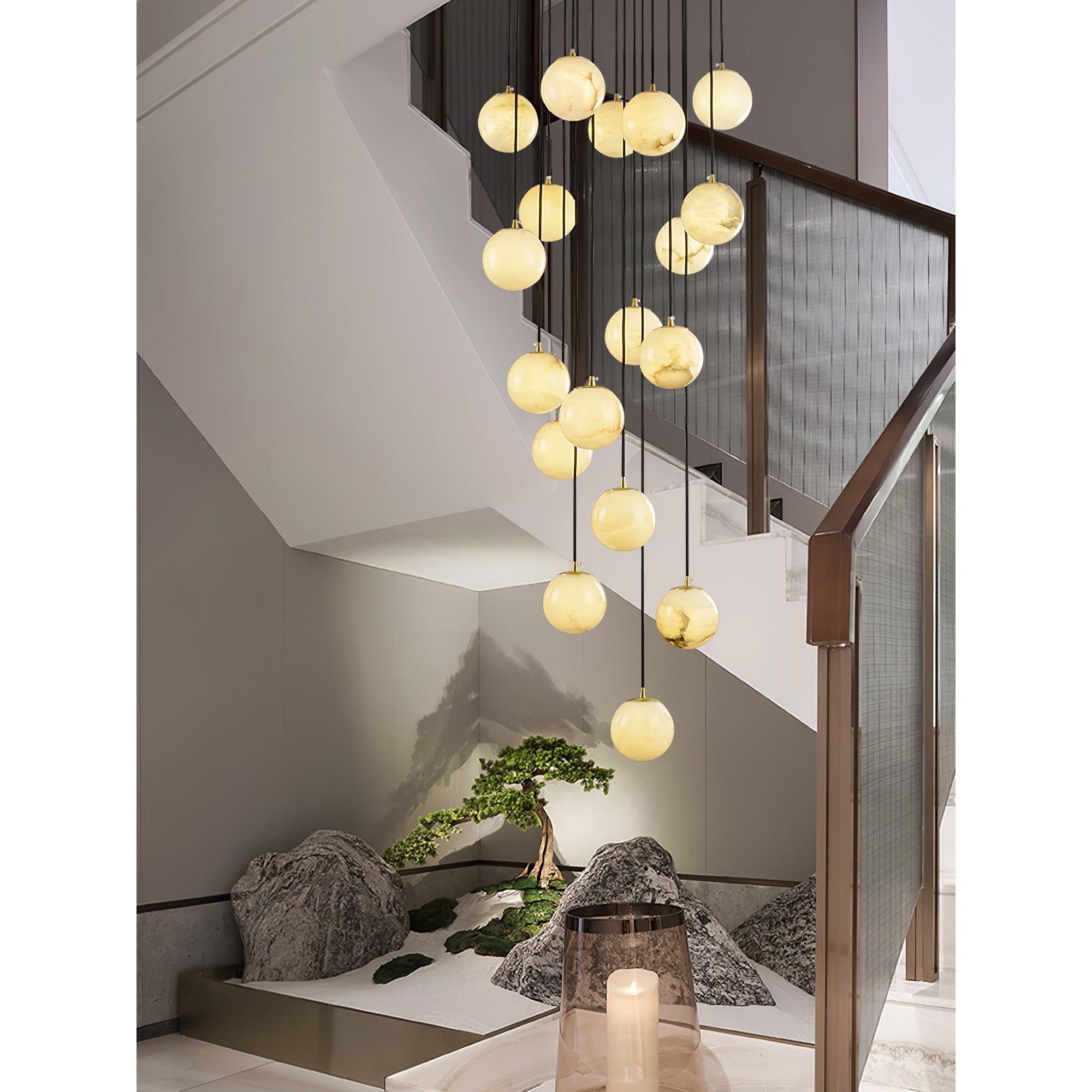 Gloruvye Lustre Métal Boules Moderne en Grappes - Neutralighting