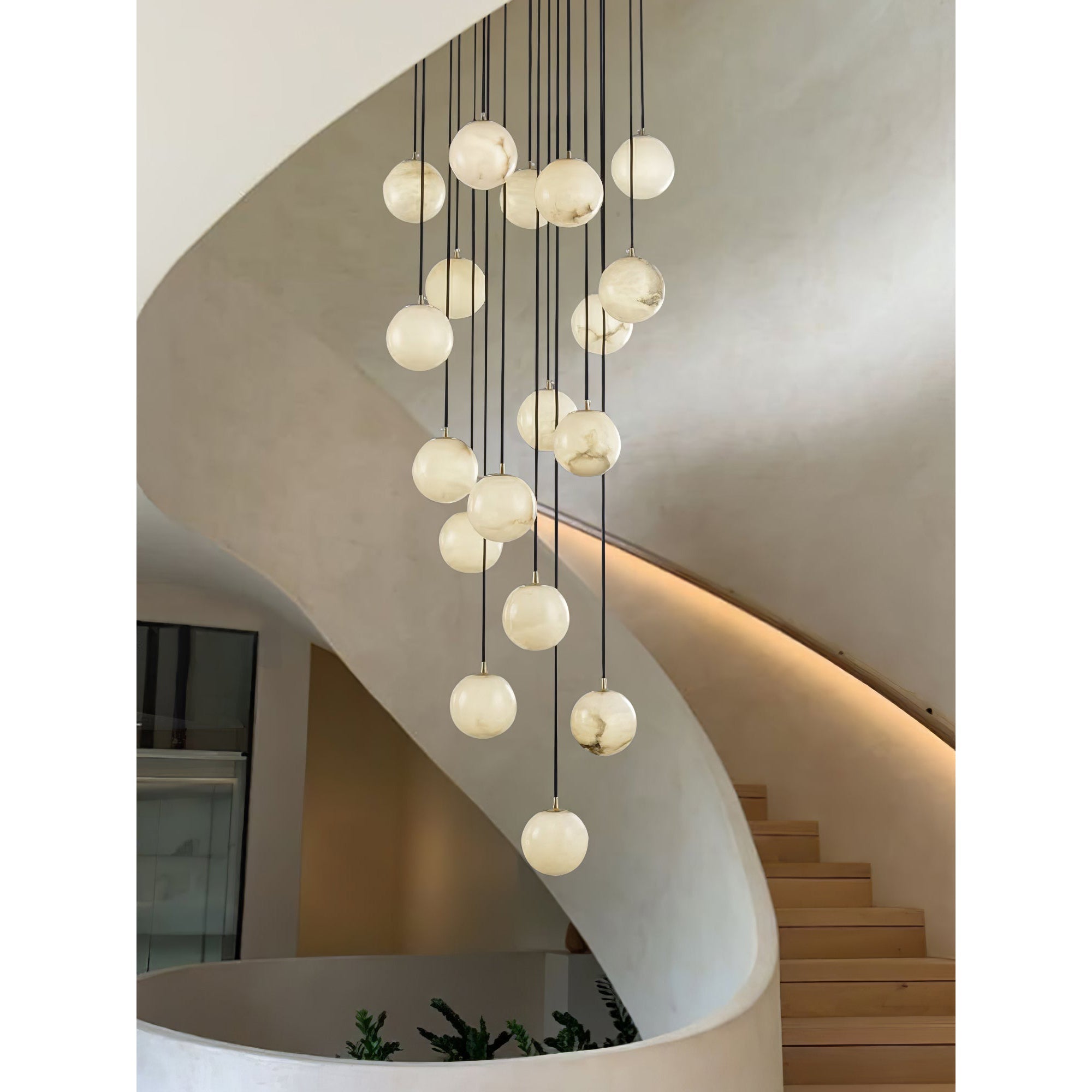 Gloruvye Lustre Métal Boules Moderne en Grappes - Neutralighting