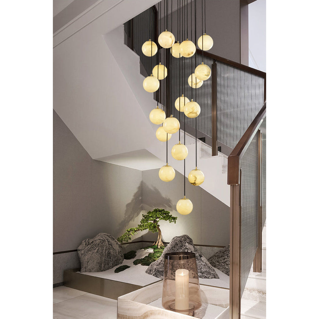 Gloruvye Lustre Métal Boules Moderne en Grappes - Neutralighting