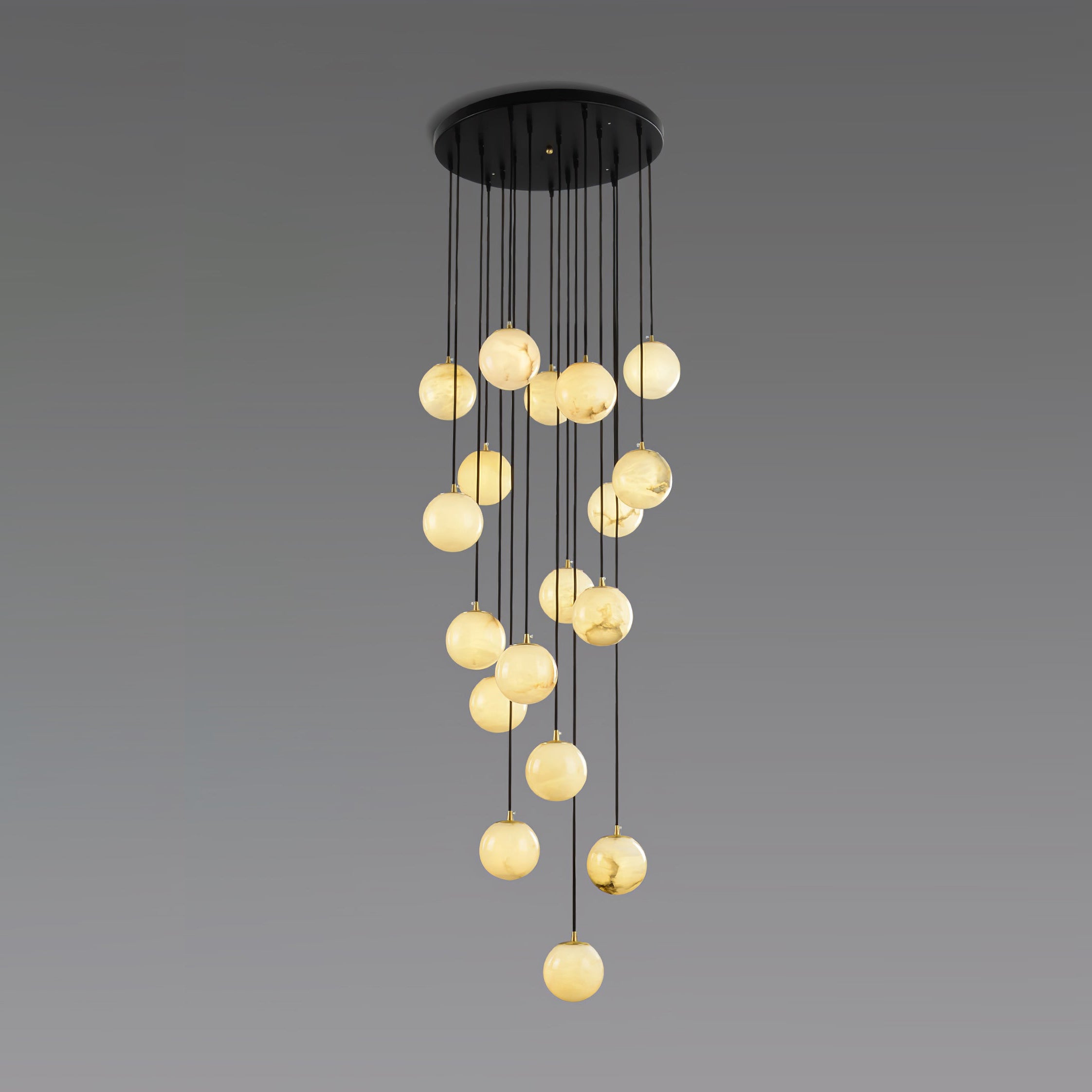 Gloruvye Lustre Métal Boules Moderne en Grappes - Neutralighting