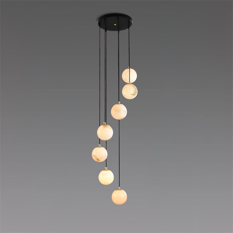 Gloruvye Lustre Métal Boules Moderne en Grappes - Neutralighting