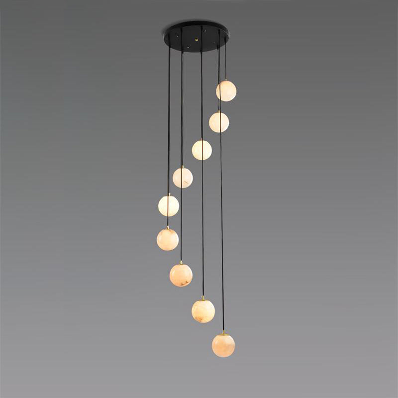 Gloruvye Lustre Métal Boules Moderne en Grappes - Neutralighting