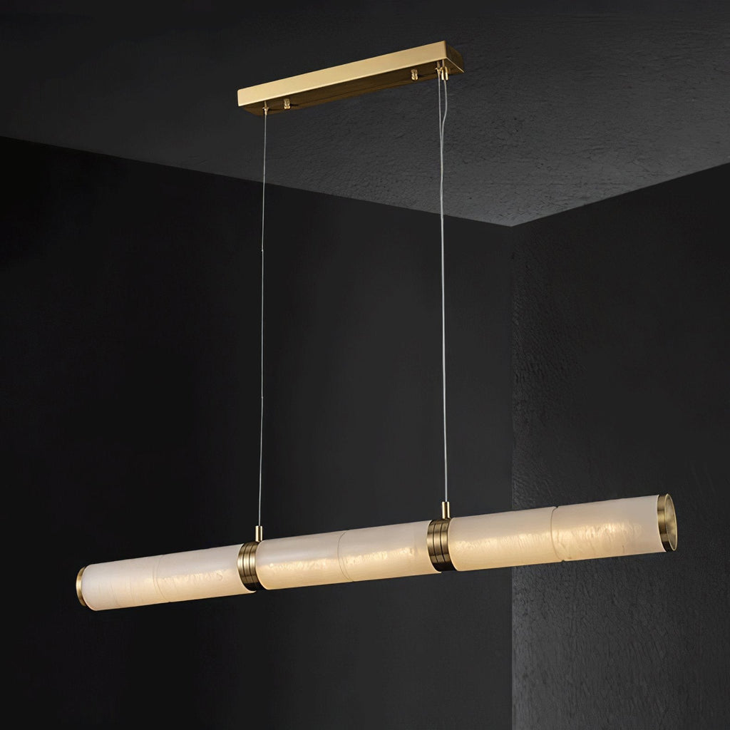 Eira Minimaliste Albâtre Linéaire Pendentif Lumière - Neutralighting