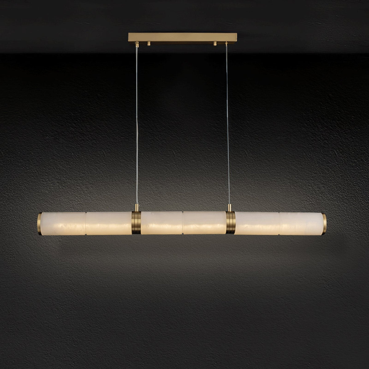 Eira Minimaliste Albâtre Linéaire Pendentif Lumière - Neutralighting