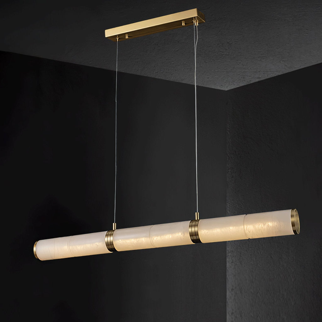Eira Minimaliste Albâtre Linéaire Pendentif Lumière - Neutralighting