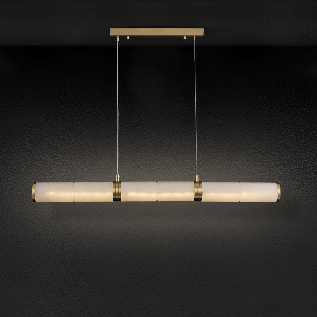 Eira Minimaliste Albâtre Linéaire Pendentif Lumière - Neutralighting