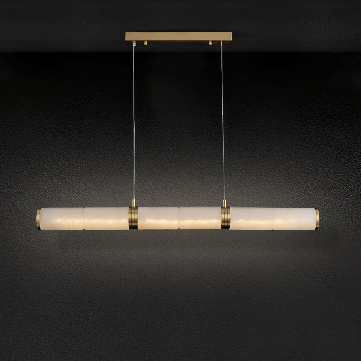 Eira Minimaliste Albâtre Linéaire Pendentif Lumière - Neutralighting