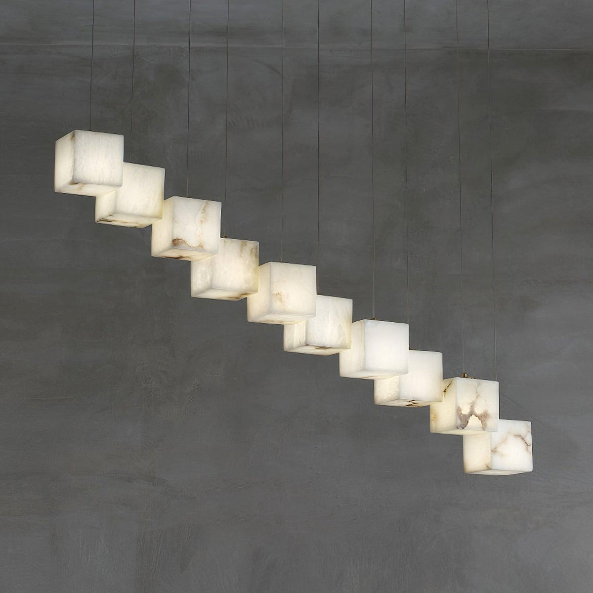 Eurraeel Chandelier Spiral en Albâtre - Neutralighting