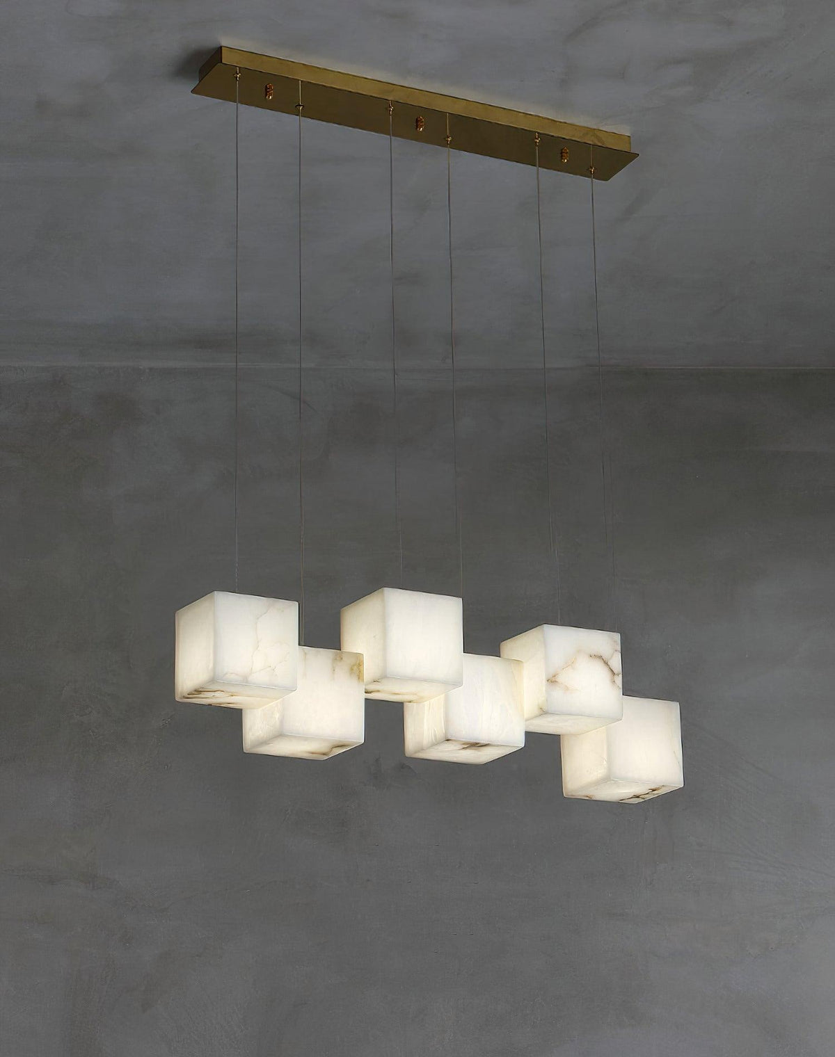 Eurraeel Chandelier Spiral en Albâtre - Neutralighting
