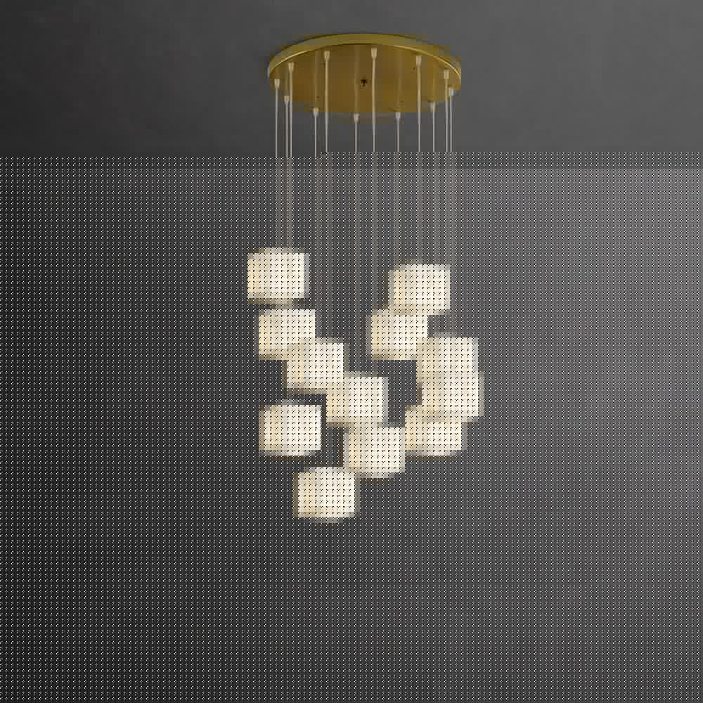Eurraeel Chandelier Spiral en Albâtre - Neutralighting