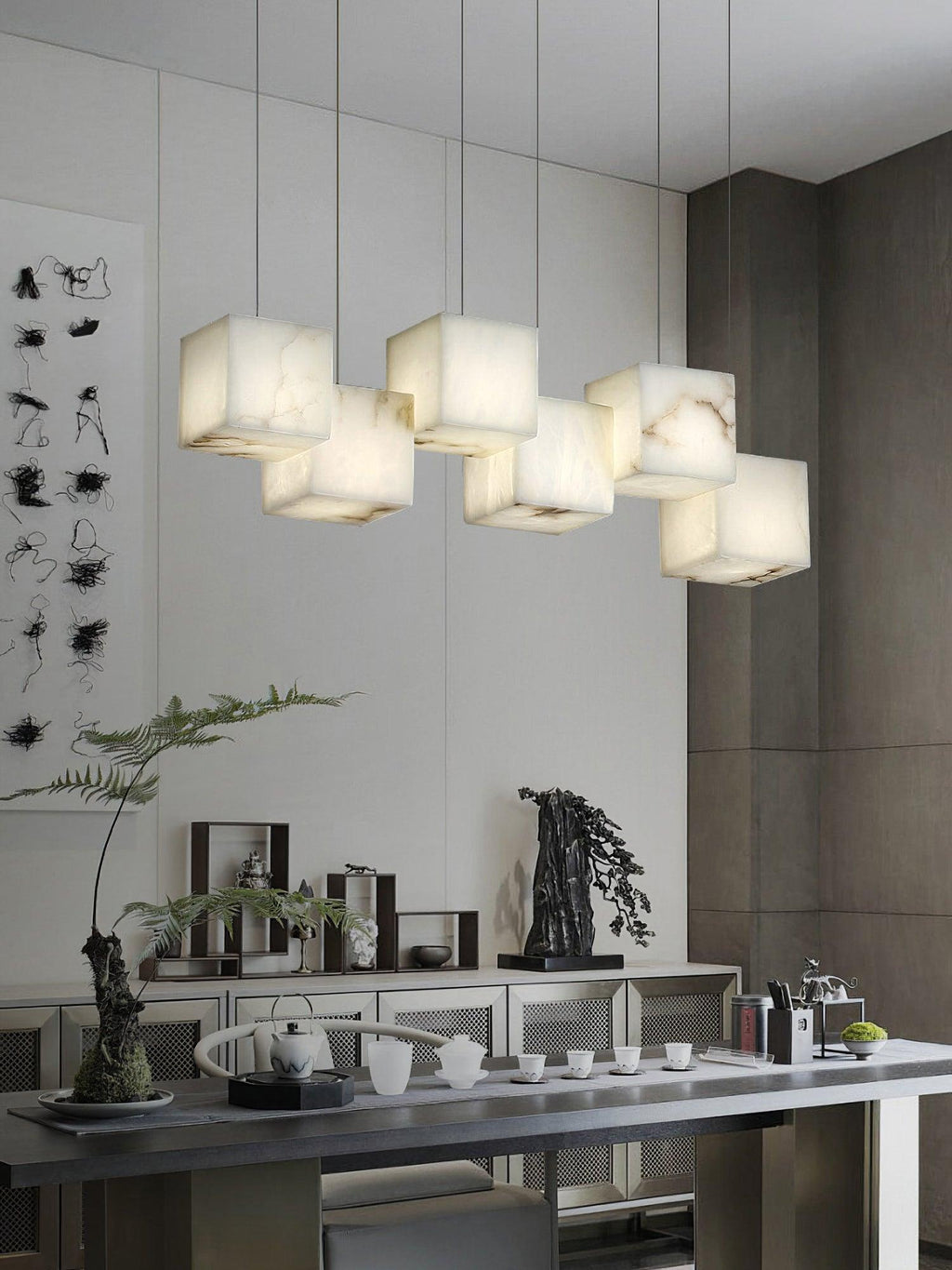 Eurraeel Chandelier Spiral en Albâtre - Neutralighting