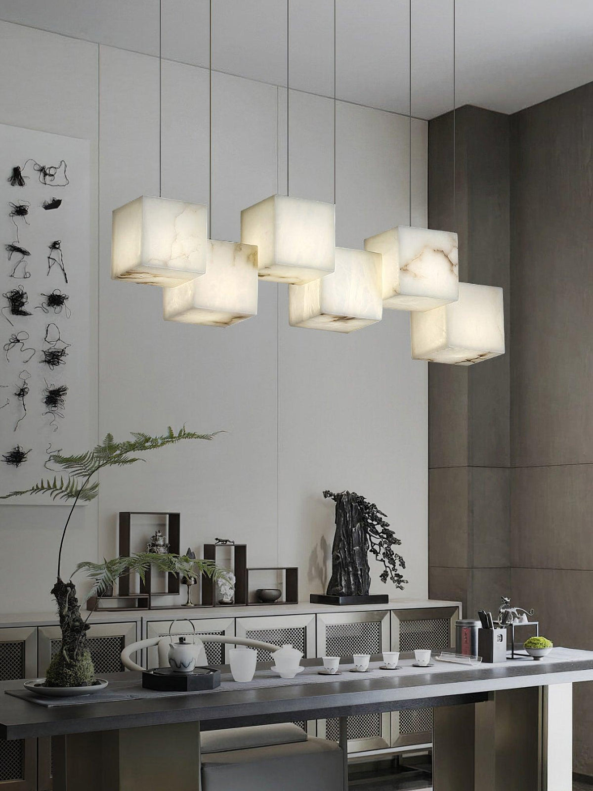 Eurraeel Chandelier Spiral en Albâtre - Neutralighting