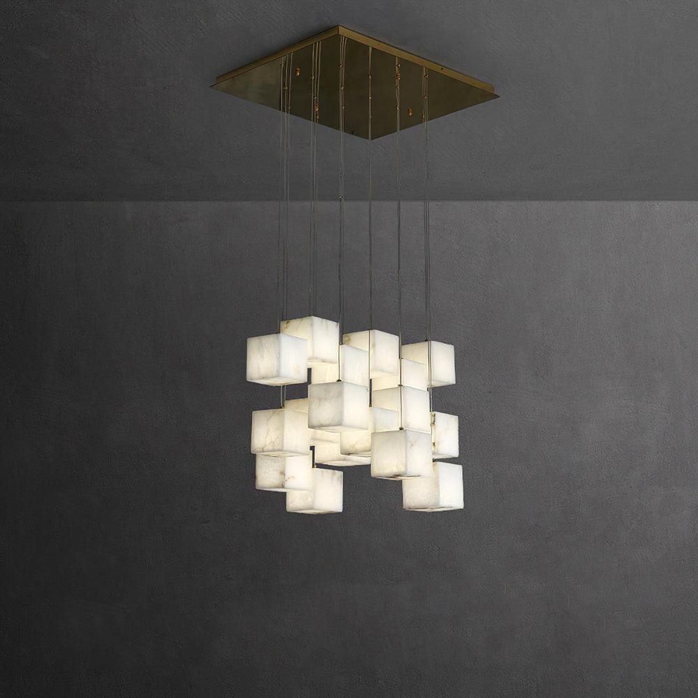 Eurraeel Chandelier Spiral en Albâtre - Neutralighting