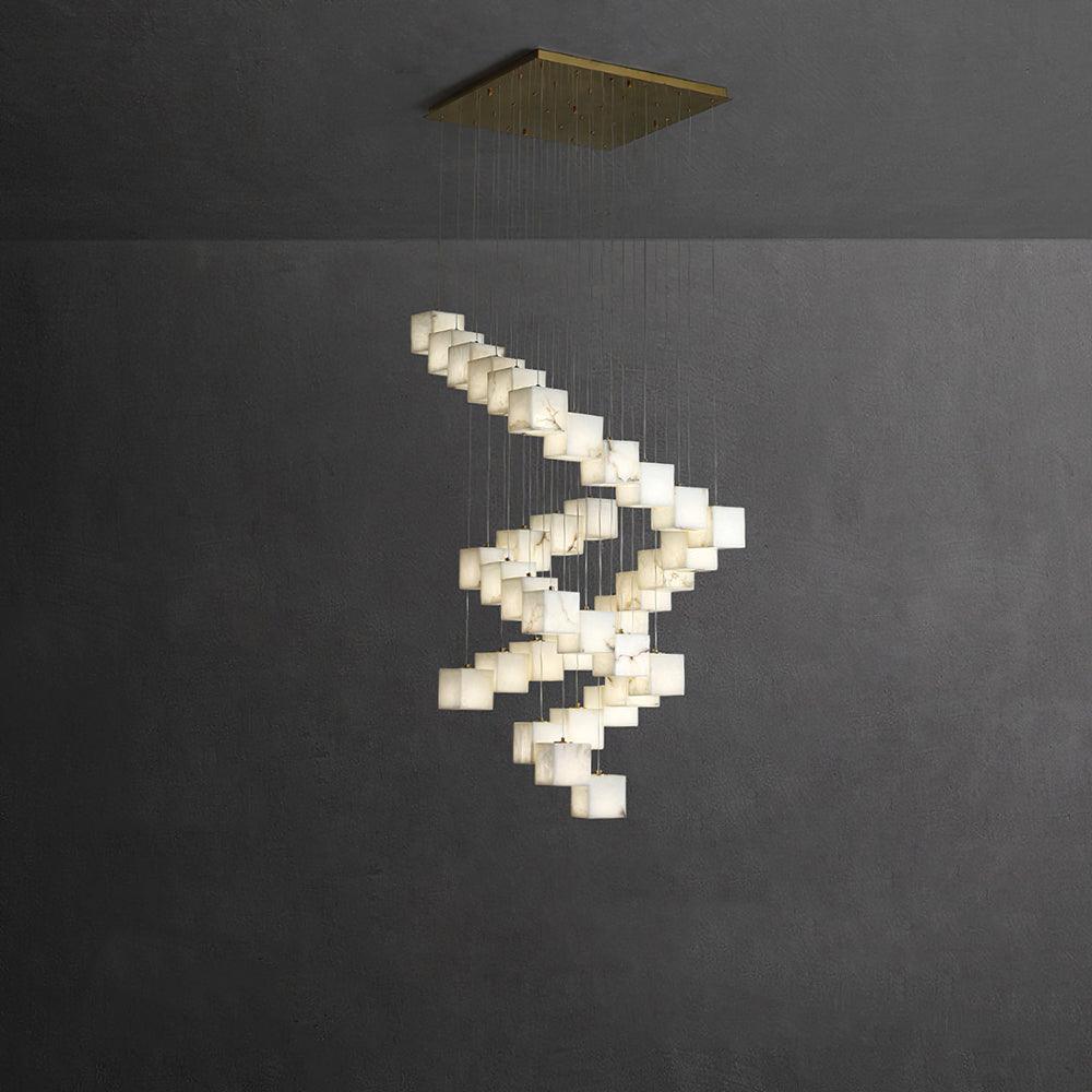 Eurraeel Chandelier Spiral en Albâtre - Neutralighting
