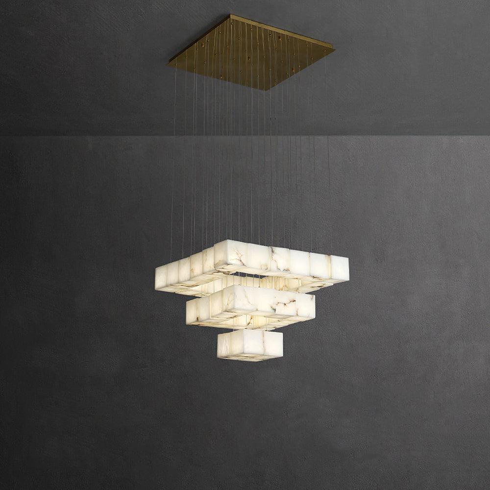 Eurraeel Chandelier Spiral en Albâtre - Neutralighting