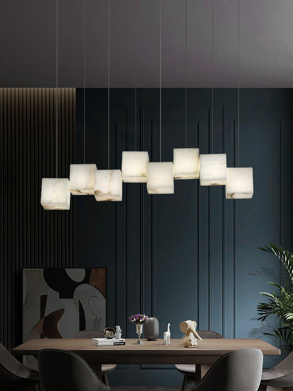 Eurraeel Chandelier Spiral en Albâtre - Neutralighting